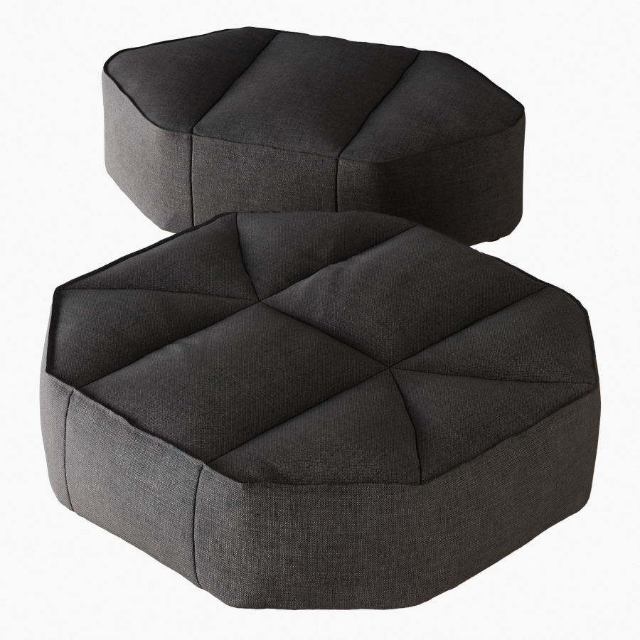 Pouf Cloud 3D model_2