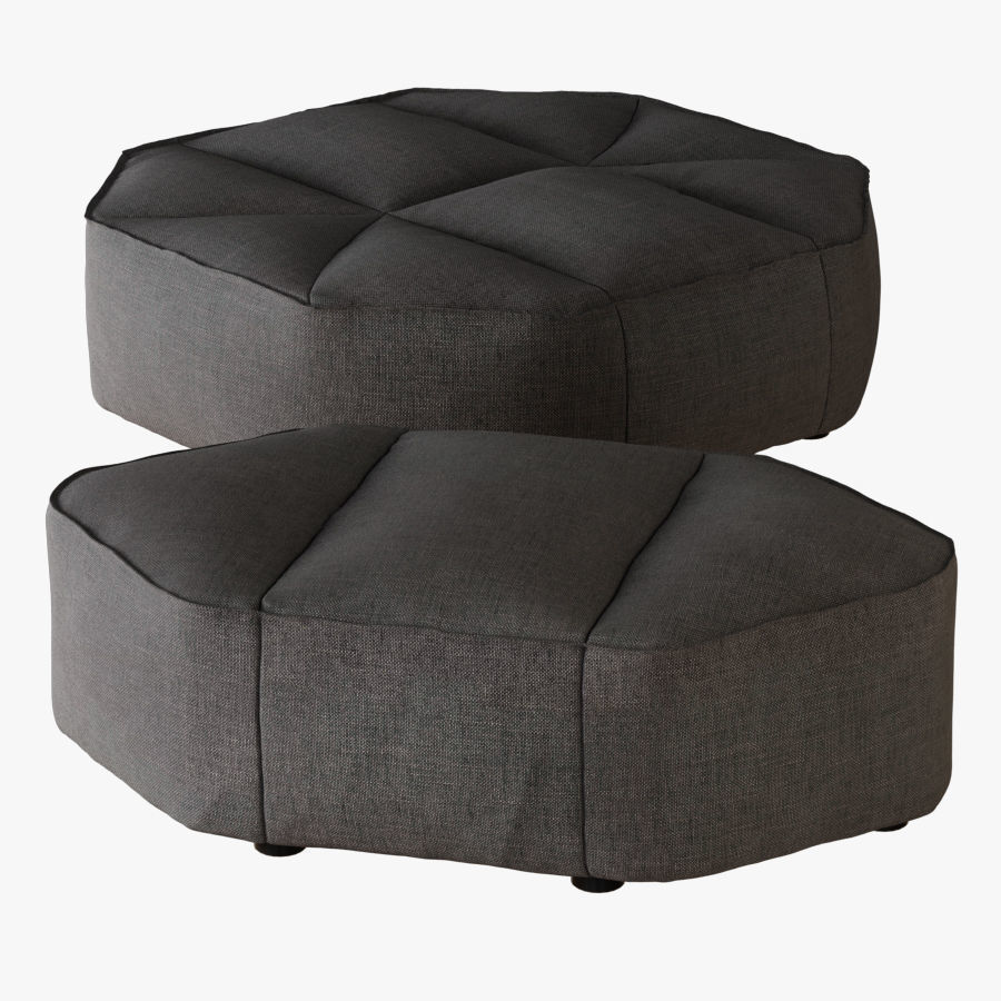 Pouf Cloud 3D model_3