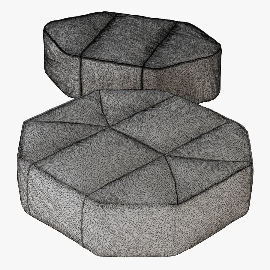 Pouf Cloud 3D model_4
