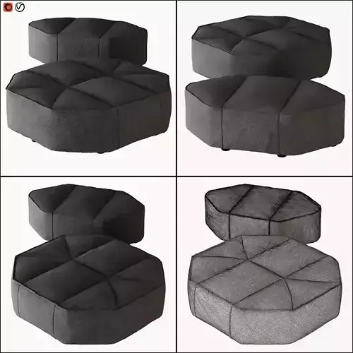 Pouf Cloud 3D model