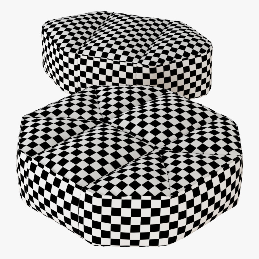 Pouf Cloud 3D model_5