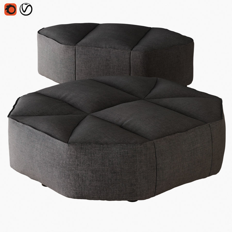 Pouf Cloud 3D model_1