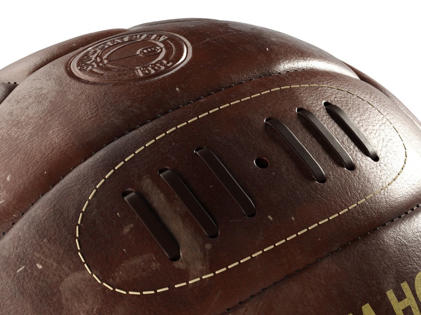Football and Rugby Ball 3D model_2