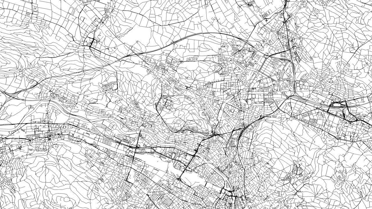 Zurich Road Network and Streets 3D model_7