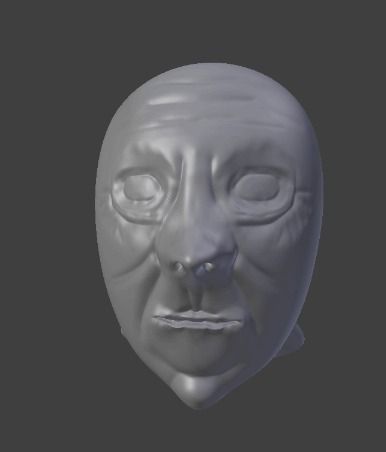Old Man Head High Poly Sculpt Free 3D model_2