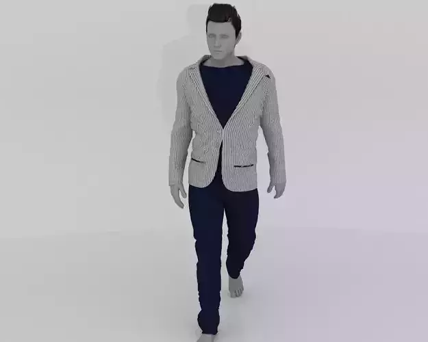 Stylish Summer Outfit for Men 3D model Free 3D model