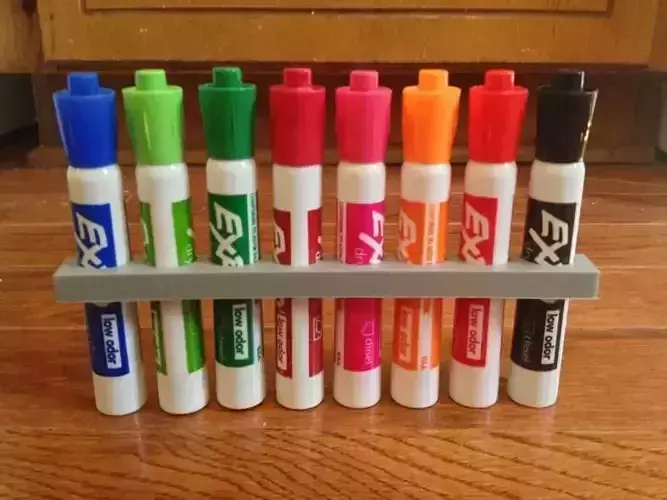 8-count Dry Erase Marker Holder 3D print model