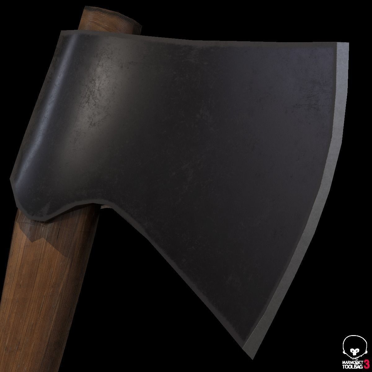 Axe 001 Low-poly 3D model_2