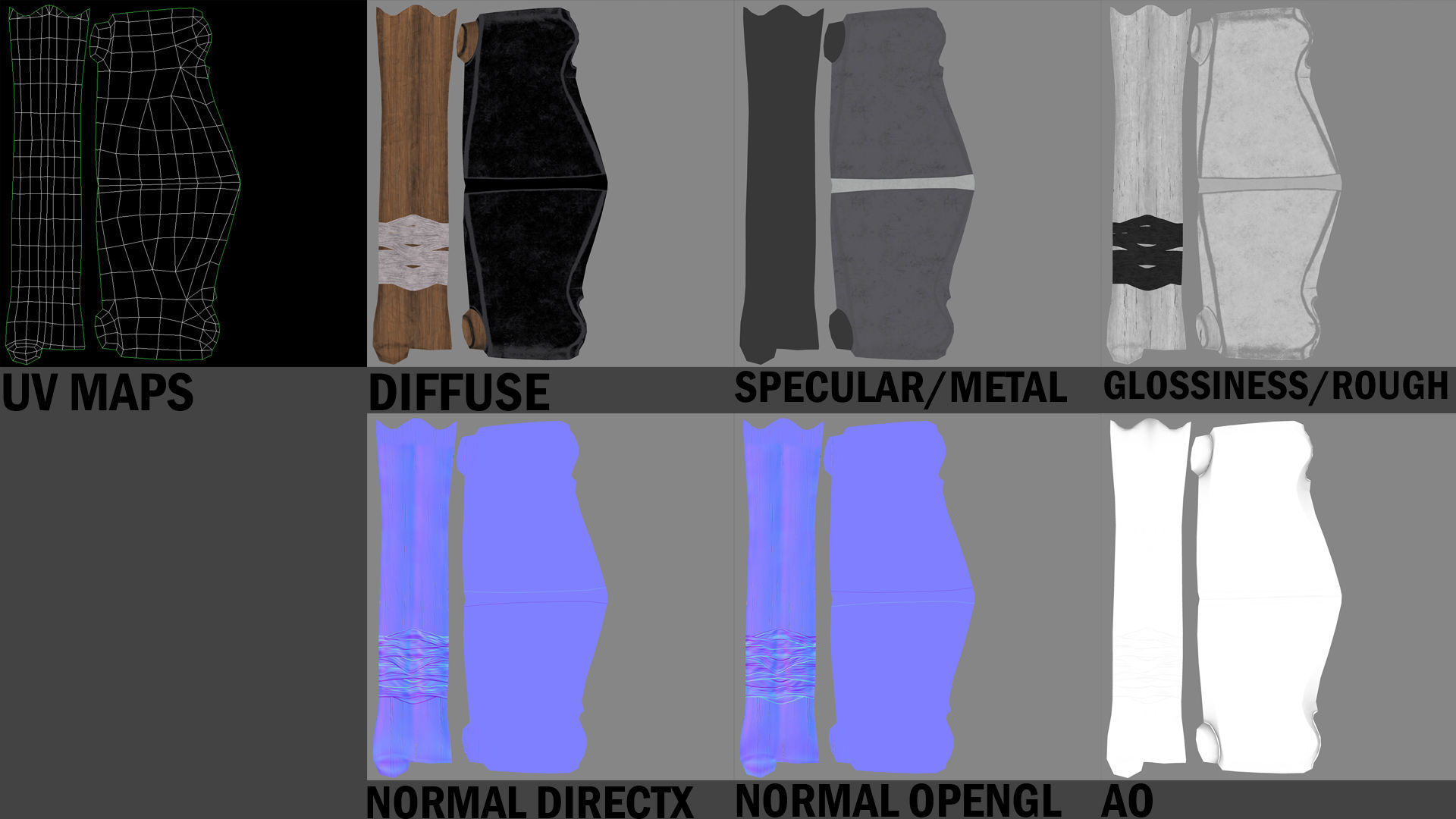 Axe 001 Low-poly 3D model_3