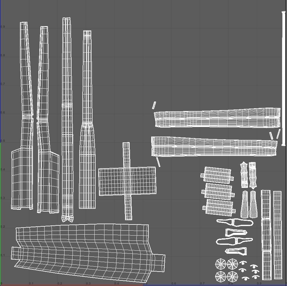 Crossbow bow and arrow Low-poly 3D model_6