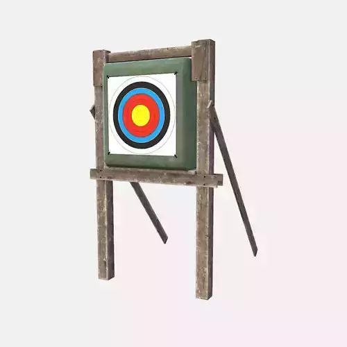 Medieval Shooting Archery Target Low-poly 3D model