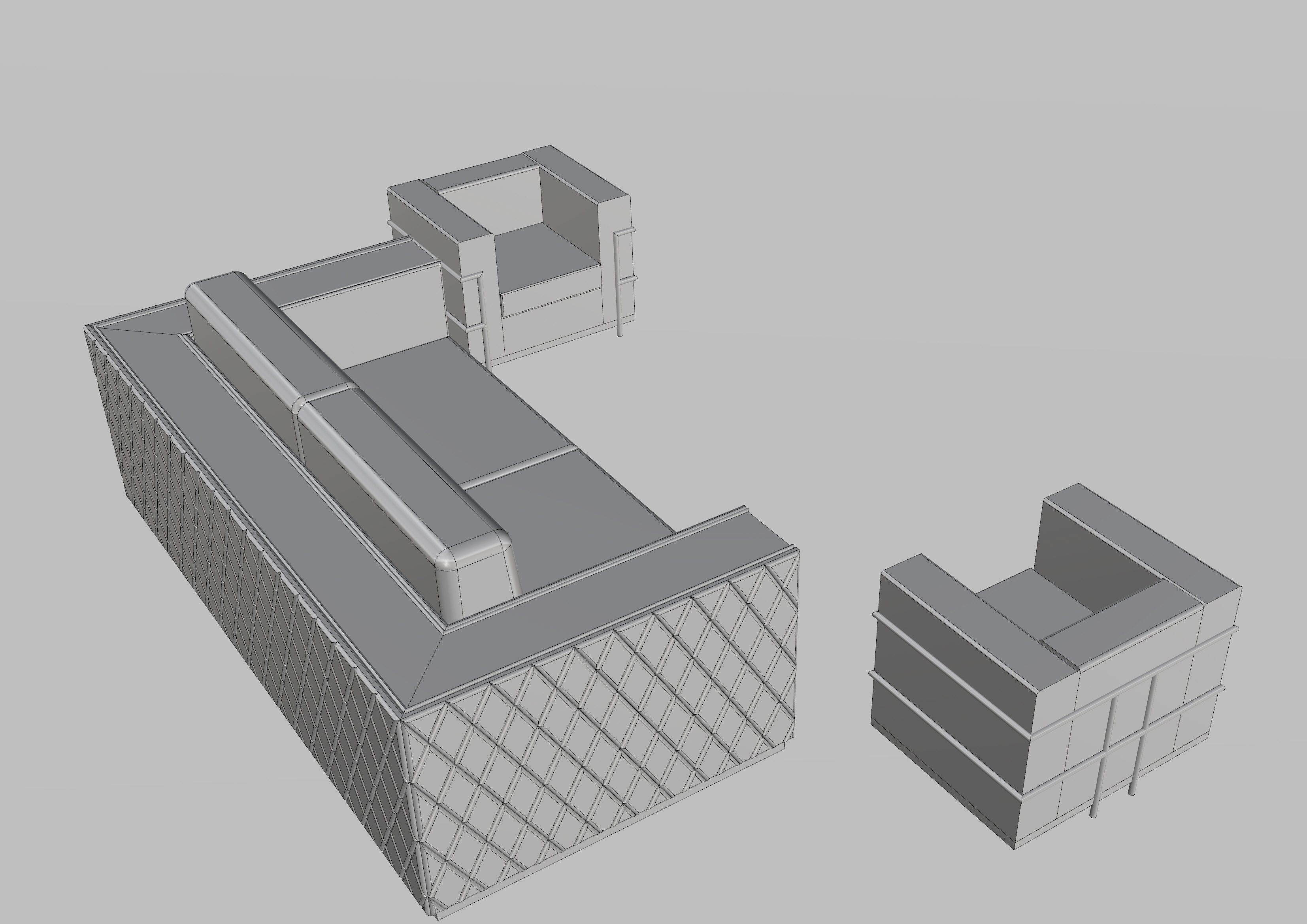 Sofa - Seating Group 3D model_12