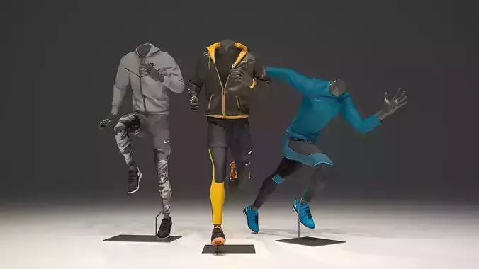 Man mannequin Nike pack 3 3D model