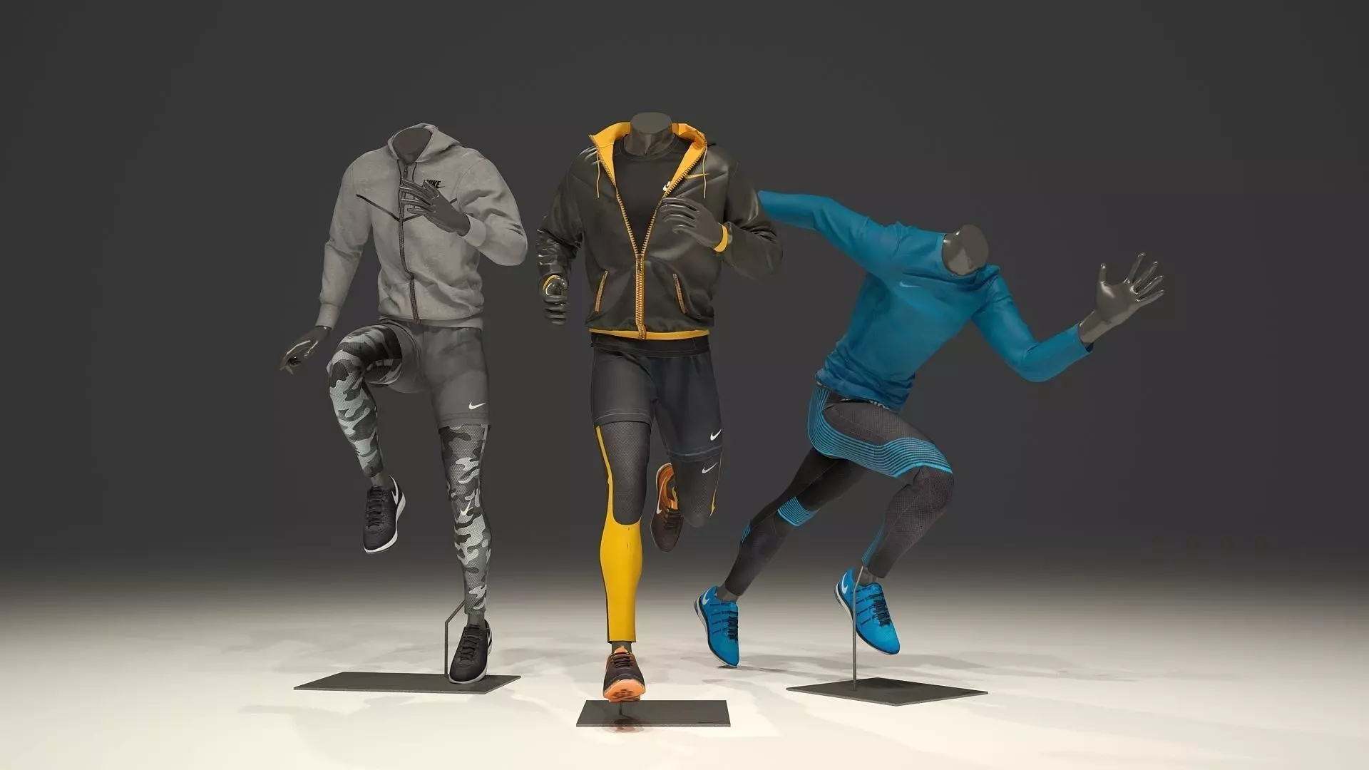 Man mannequin Nike pack 3 3D model_0