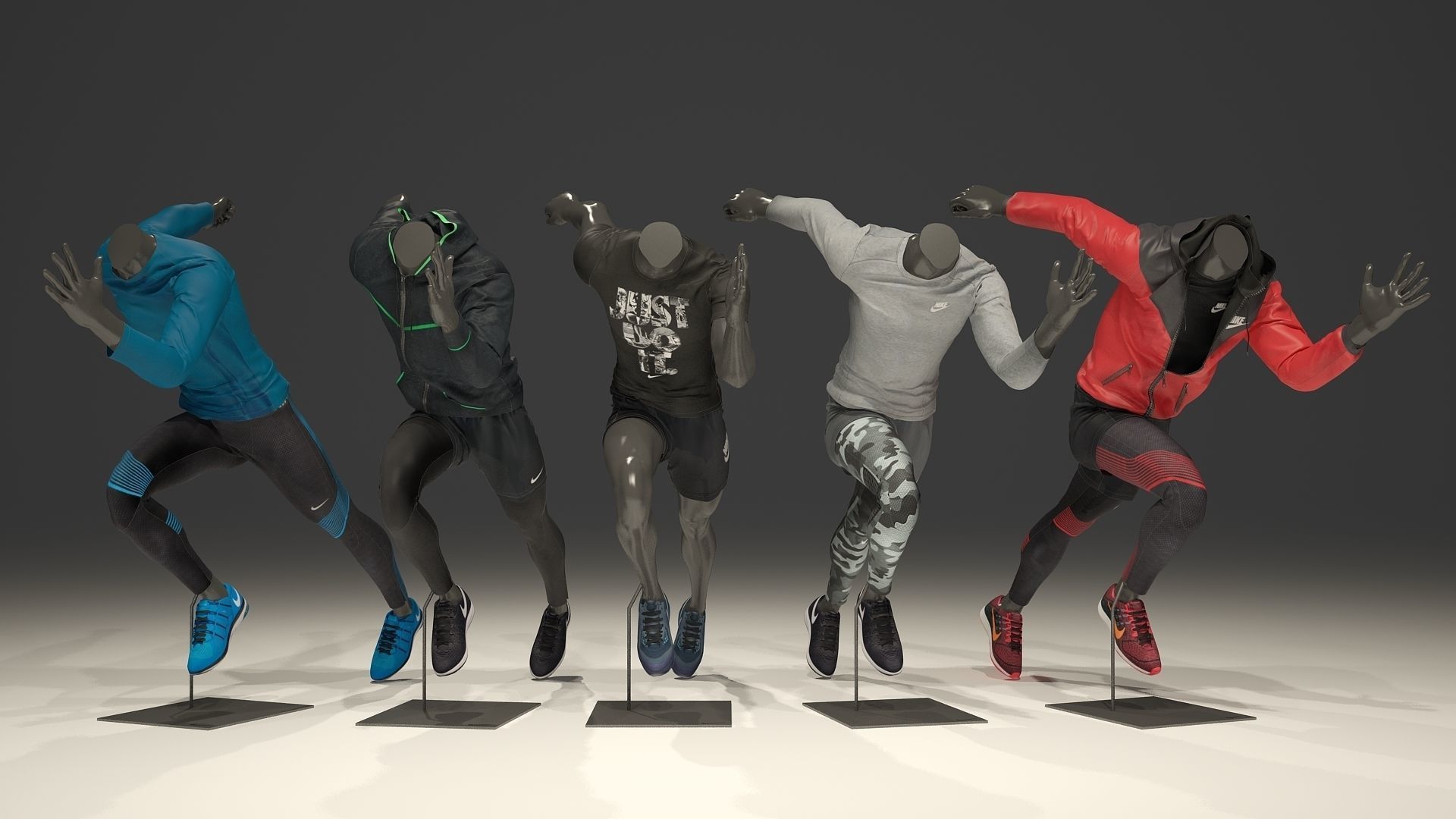 Man mannequin Nike pack 3 3D model_7
