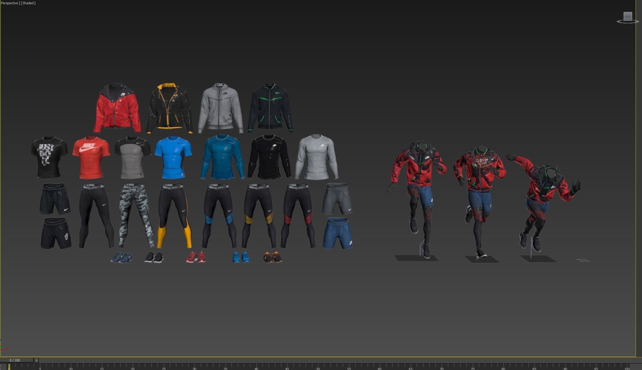 Man mannequin Nike pack 3 3D model_14