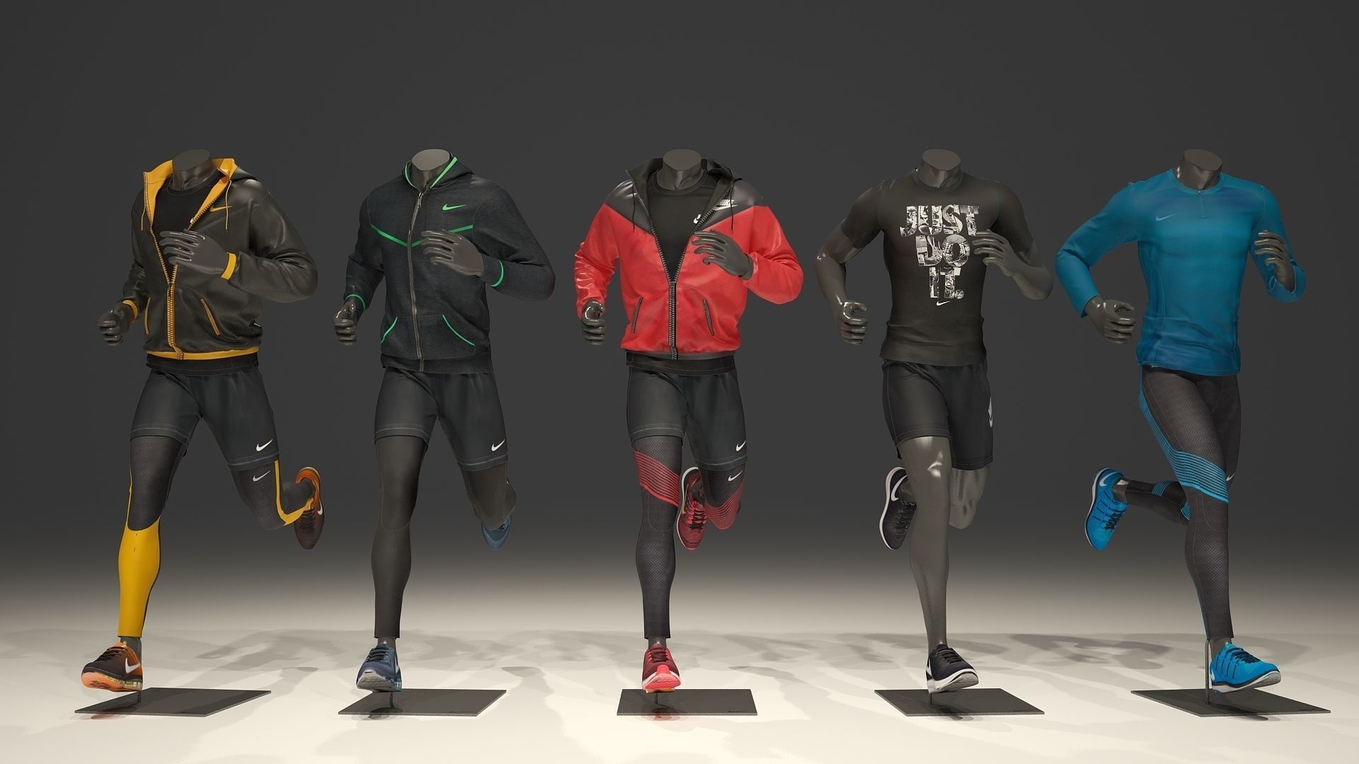 Man mannequin Nike pack 3 3D model_5