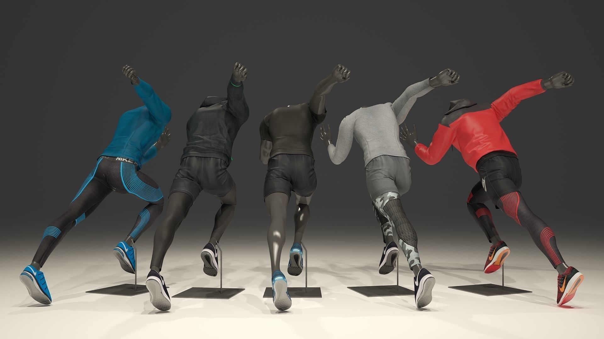 Man mannequin Nike pack 3 3D model_8