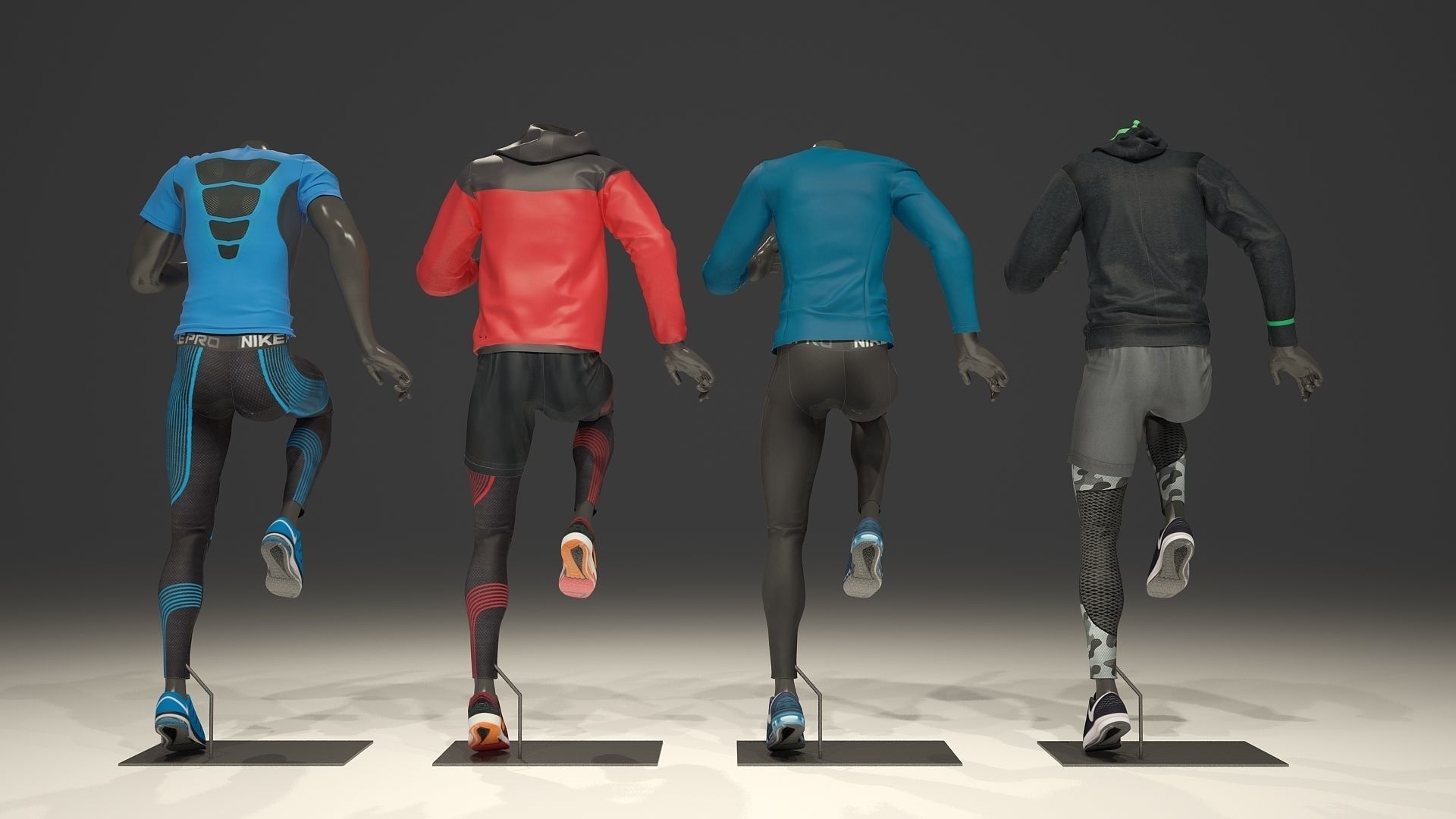 Man mannequin Nike pack 3 3D model_4