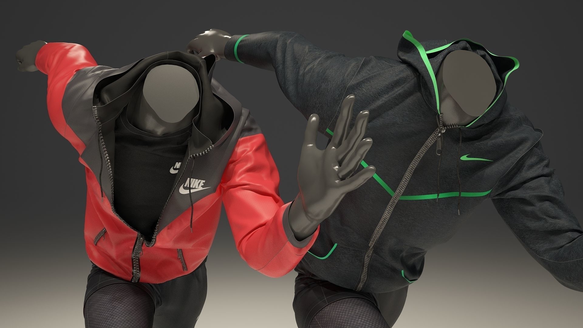 Man mannequin Nike pack 3 3D model_10