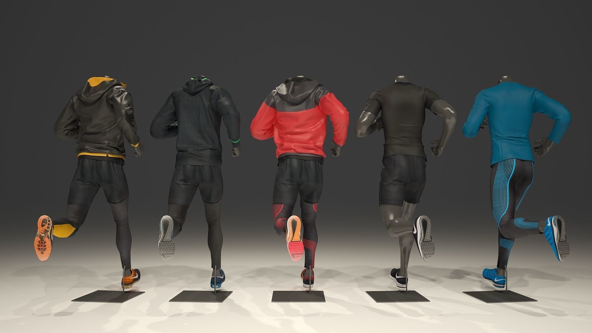 Man mannequin Nike pack 3 3D model_6