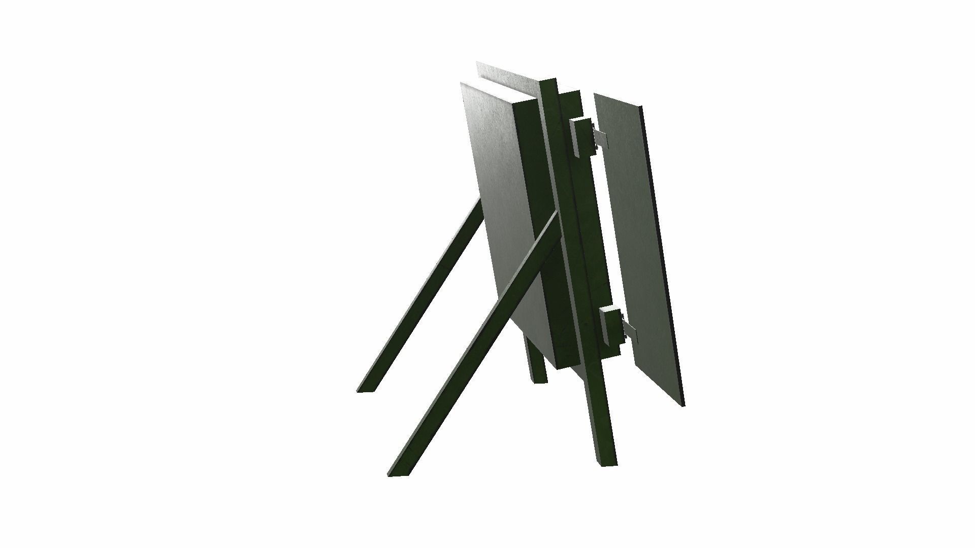 Archery Target Low-poly 3D model_6