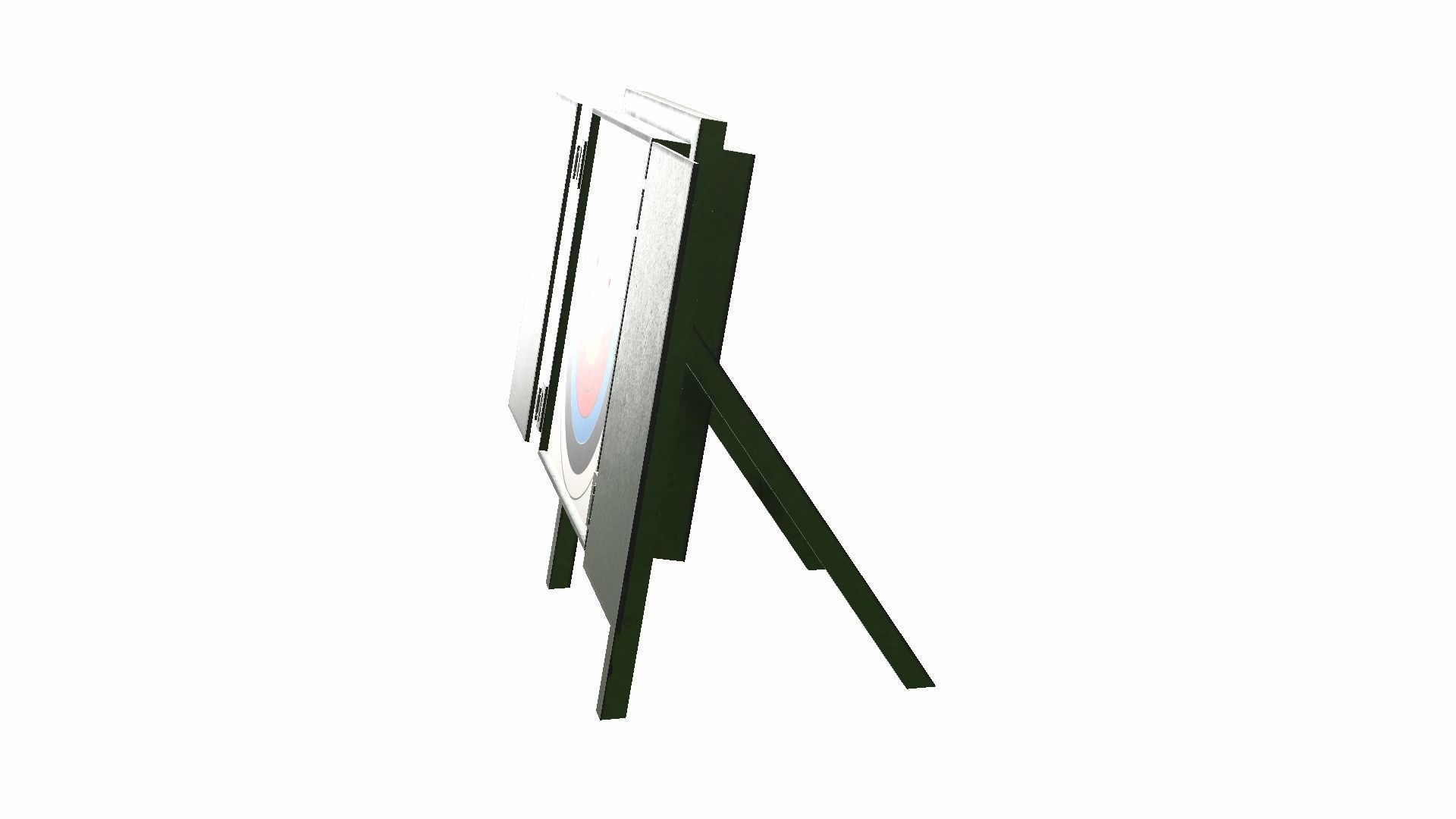 Archery Target Low-poly 3D model_16