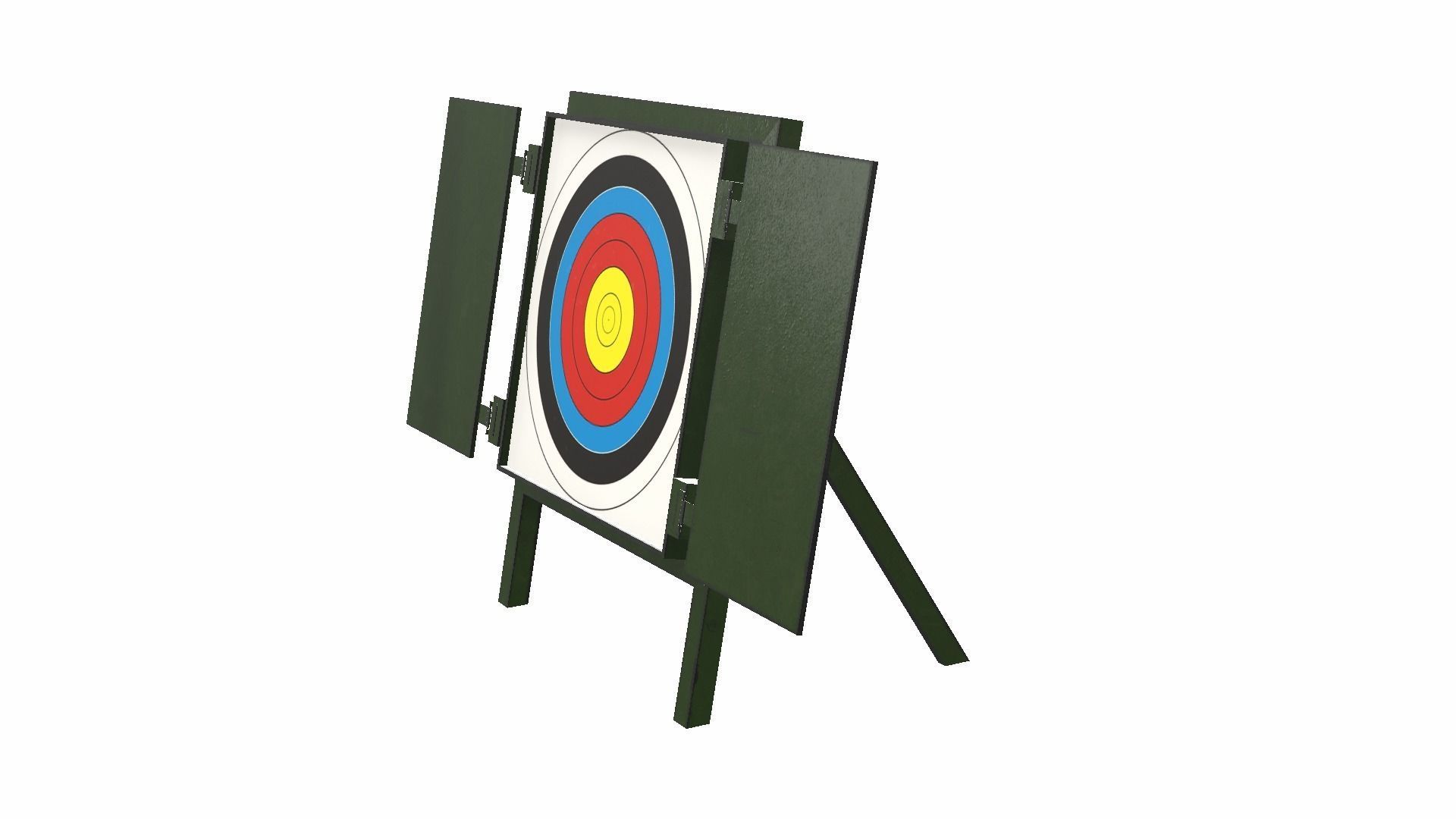 Archery Target Low-poly 3D model_17