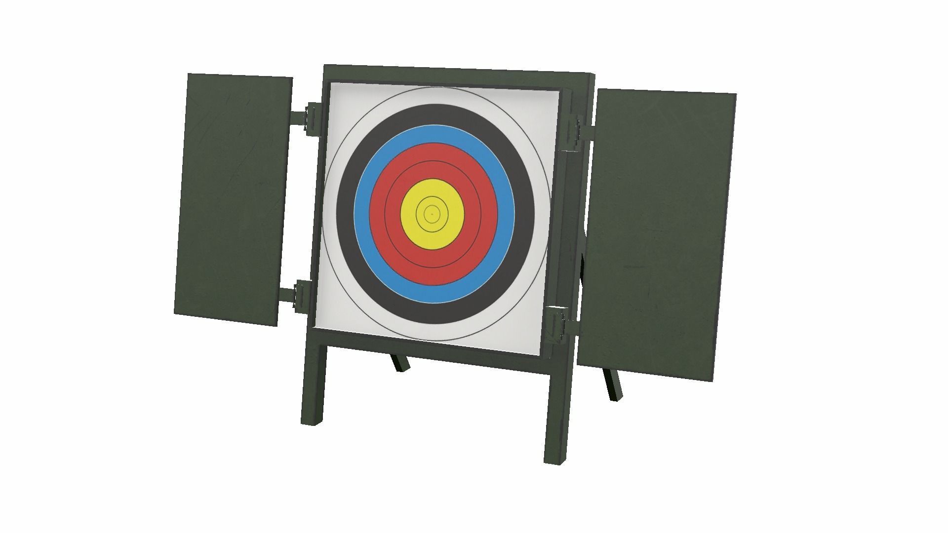 Archery Target Low-poly 3D model_19