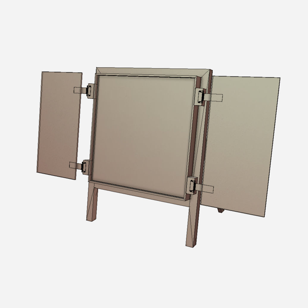 Archery Target Low-poly 3D model_23