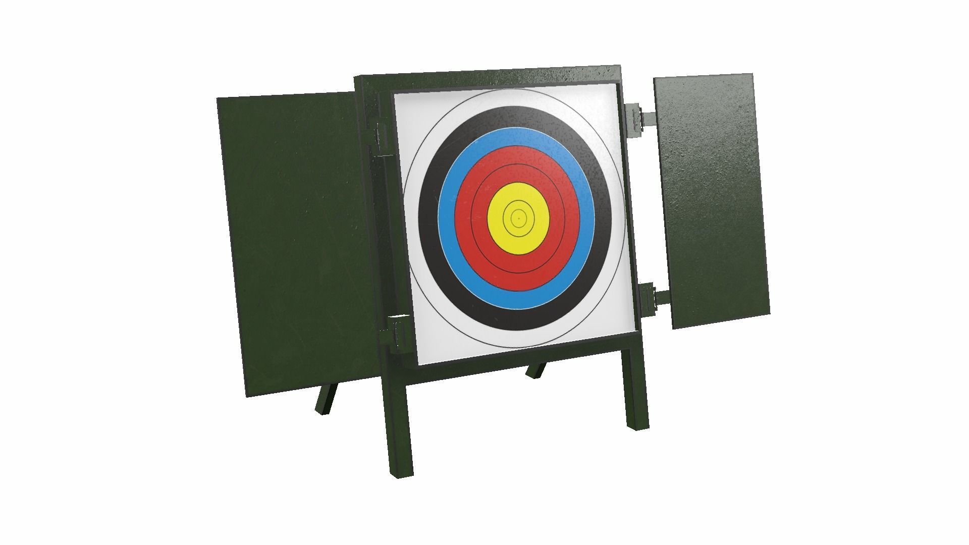 Archery Target Low-poly 3D model_2