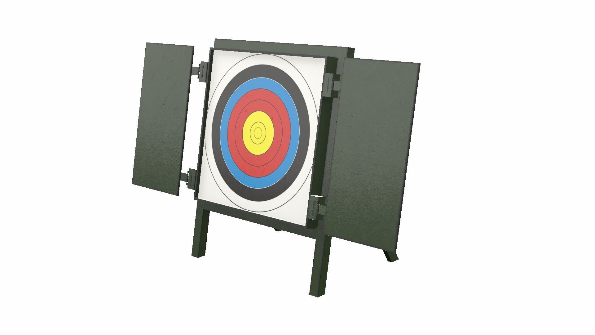 Archery Target Low-poly 3D model_18