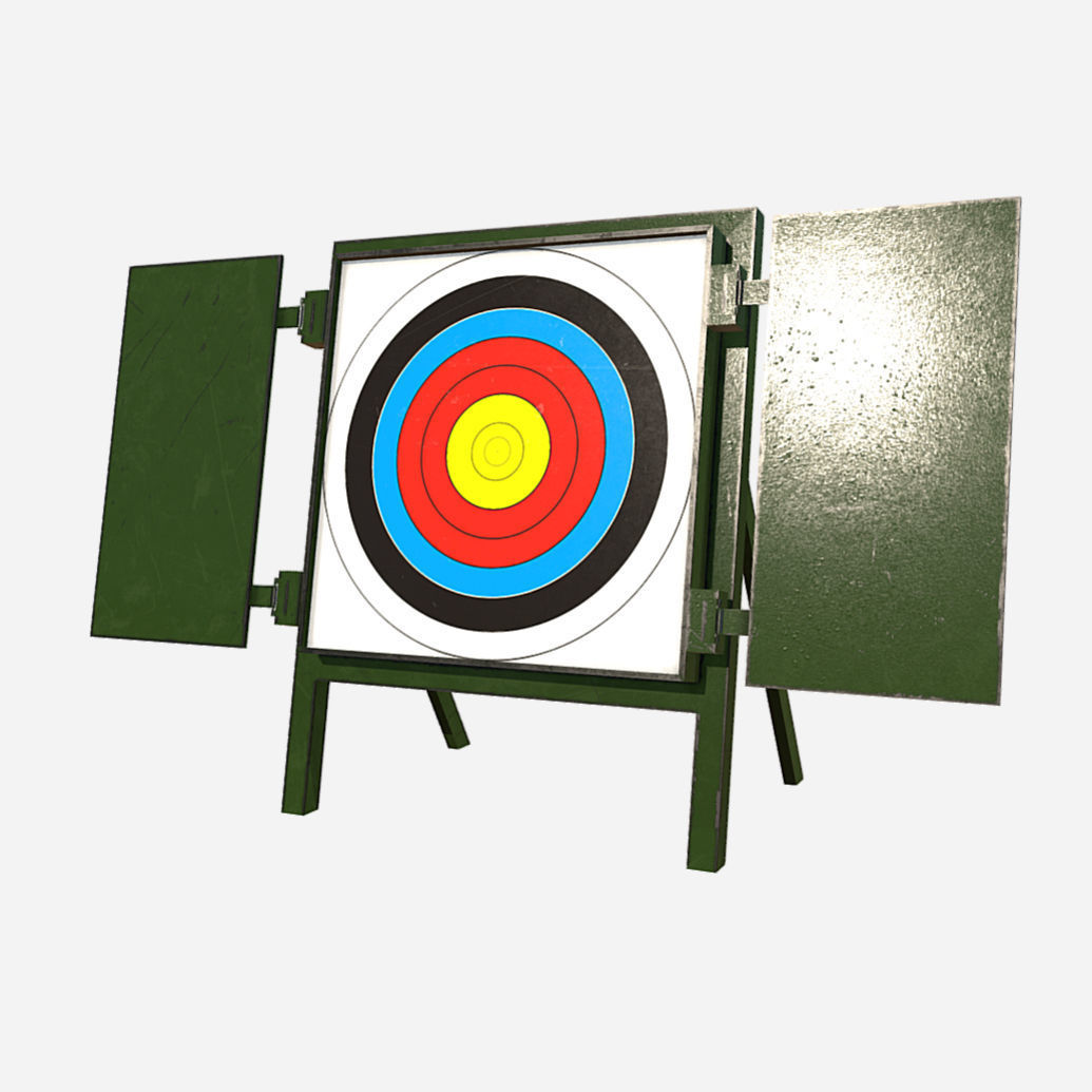 Archery Target Low-poly 3D model_20