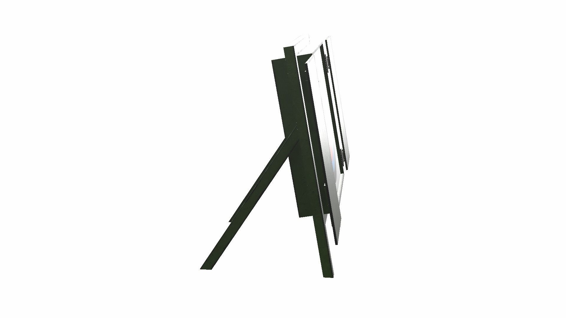 Archery Target Low-poly 3D model_5