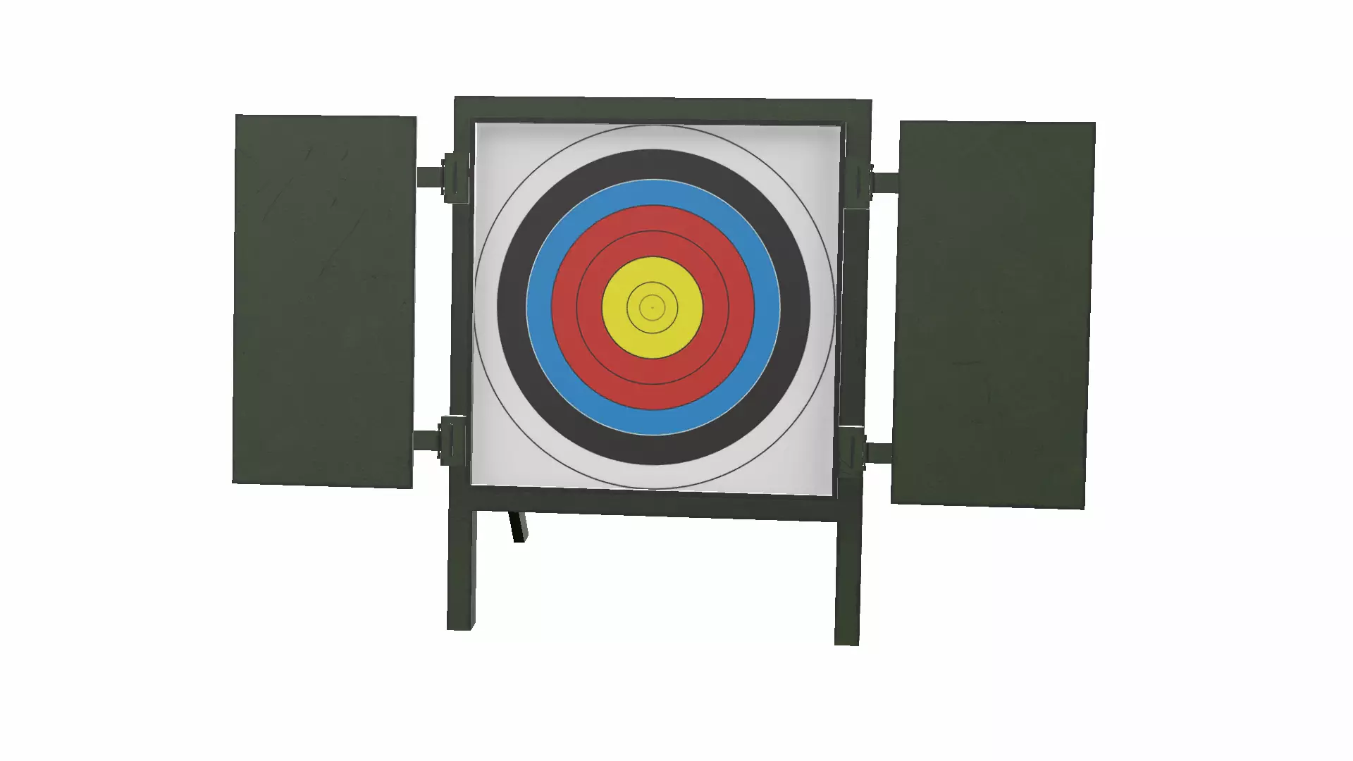 Archery Target Low-poly 3D model_0