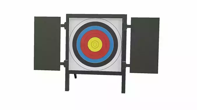Archery Target Low-poly 3D model