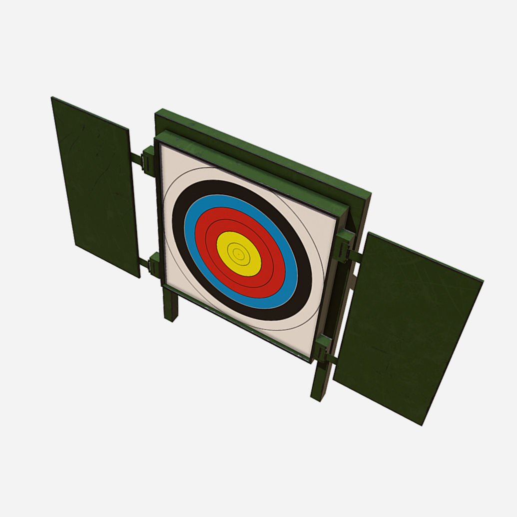 Archery Target Low-poly 3D model_21