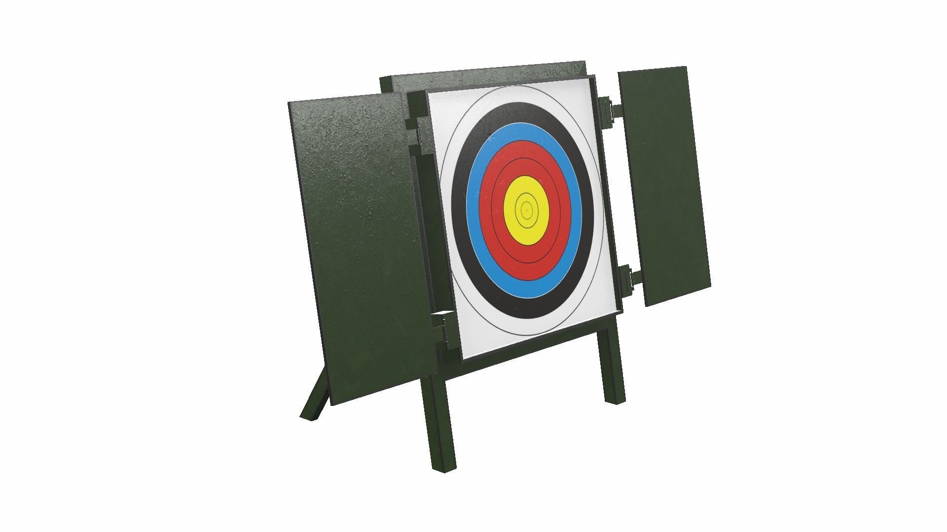 Archery Target Low-poly 3D model_3
