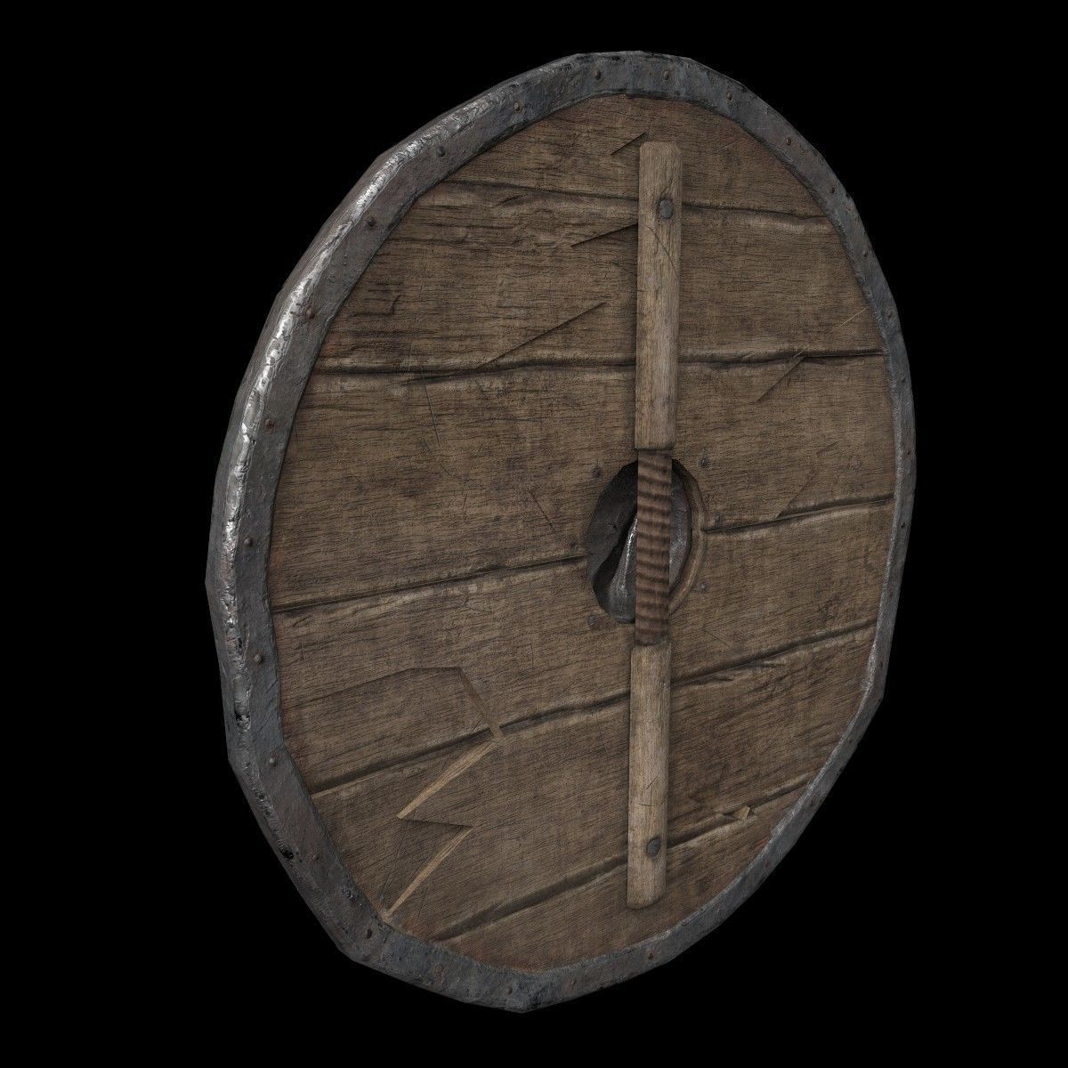 Shield viking 3D model_9