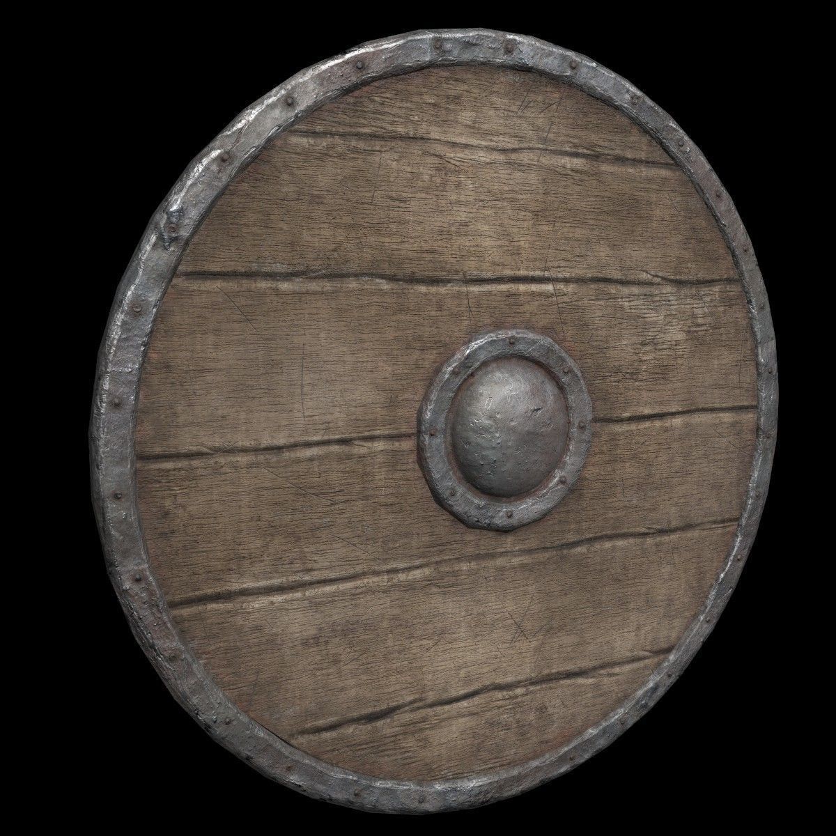 Shield viking 3D model_4