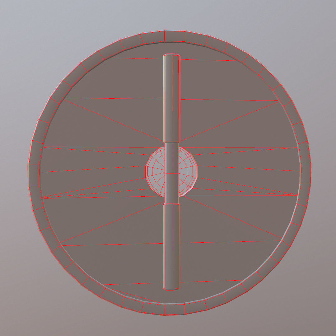 Shield viking 3D model_19