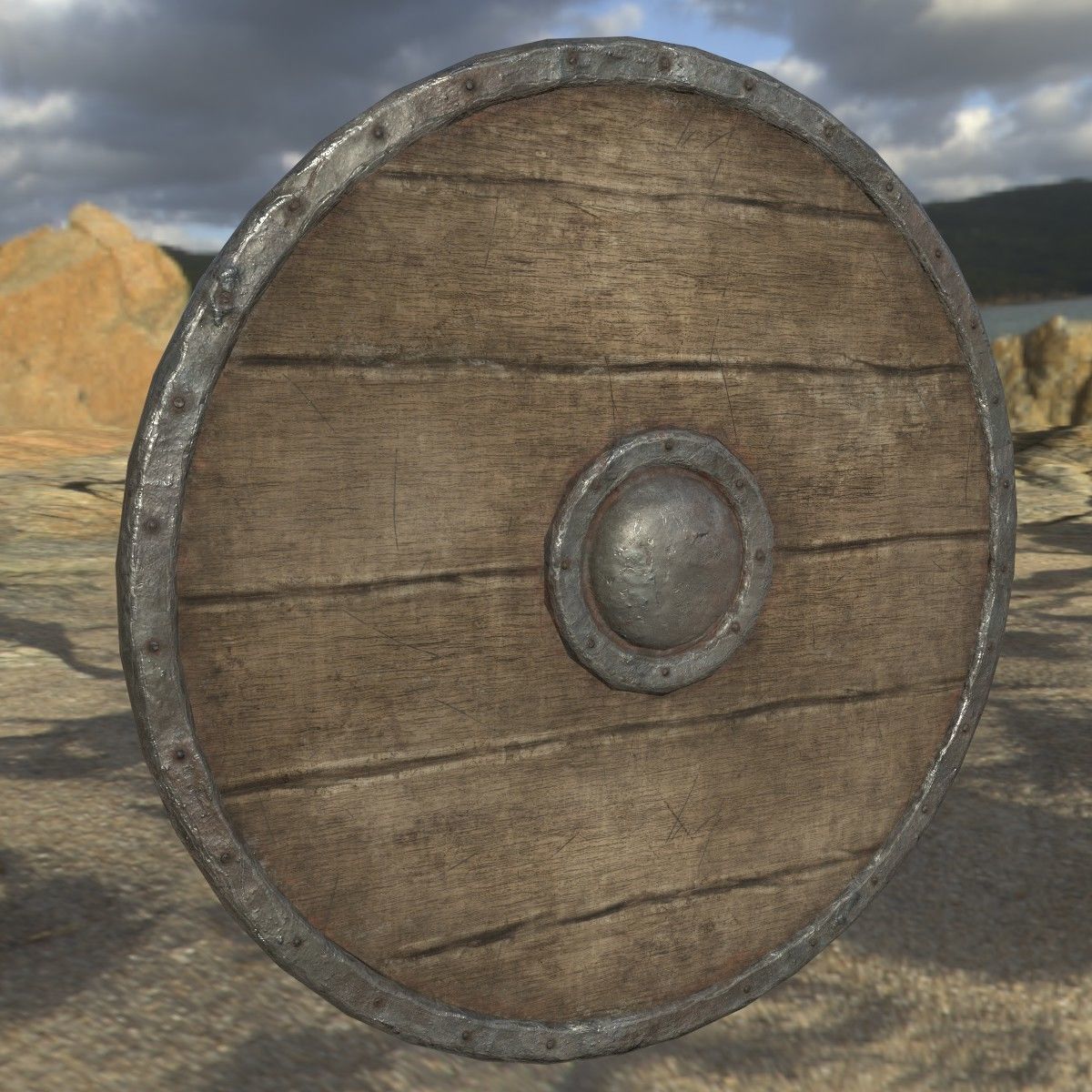 Shield viking 3D model_3