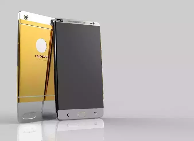 oppo mobile phone Low-poly 3D model