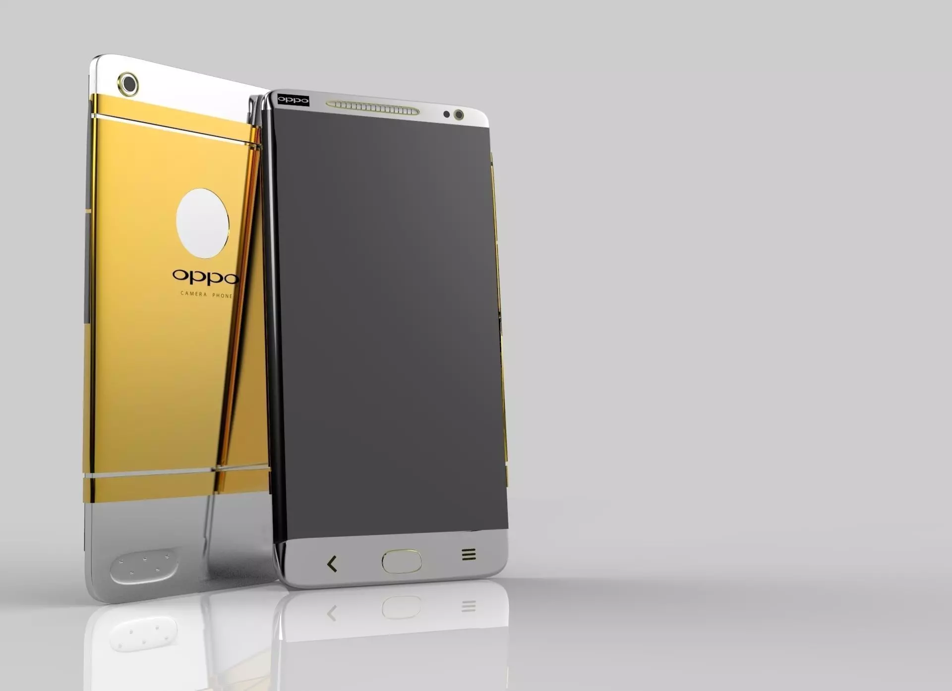 oppo mobile phone Low-poly 3D model_0
