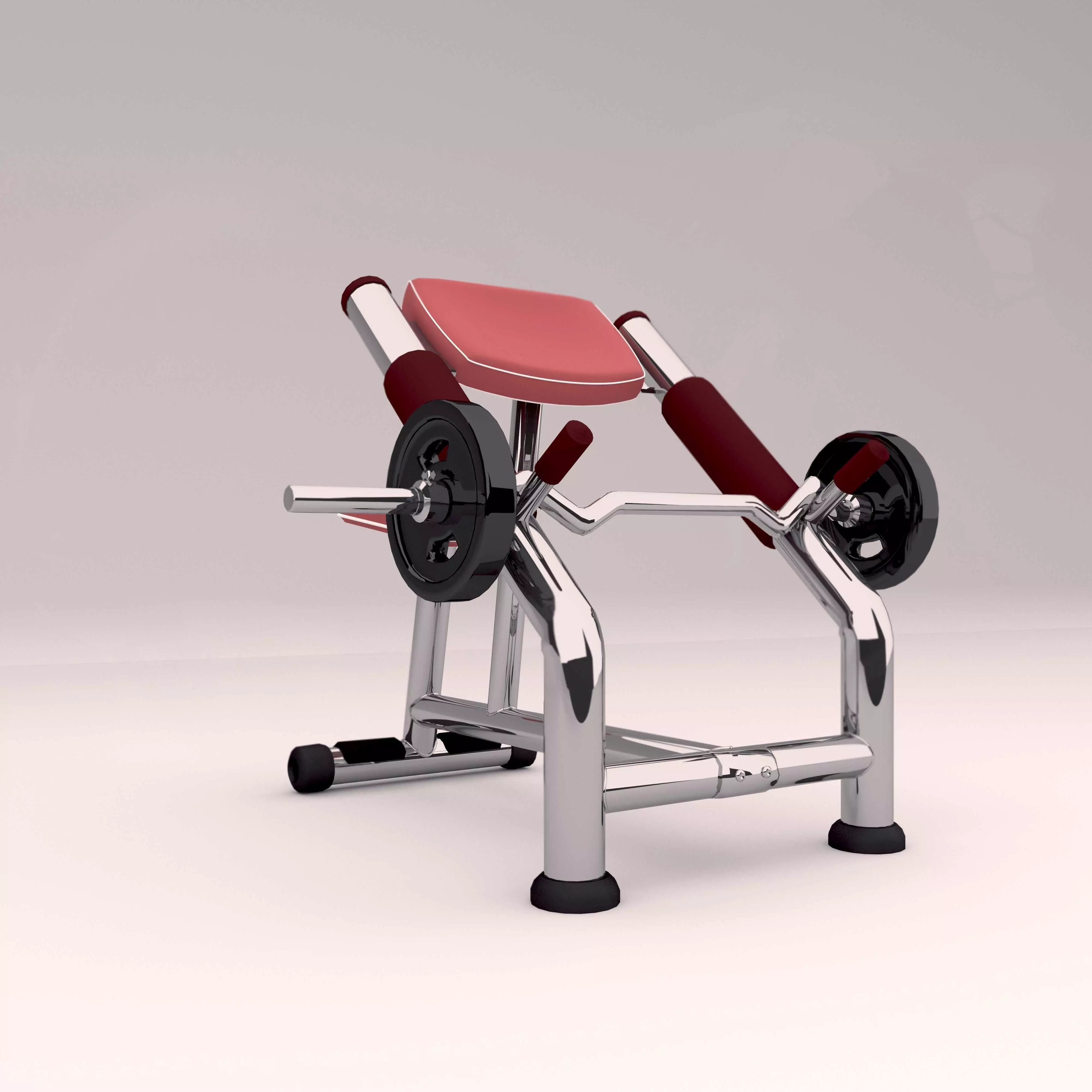Bar bell rack 3D model_0