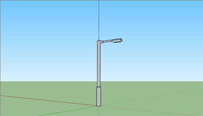 Basic Street Light - Lampost Low-poly 3D model