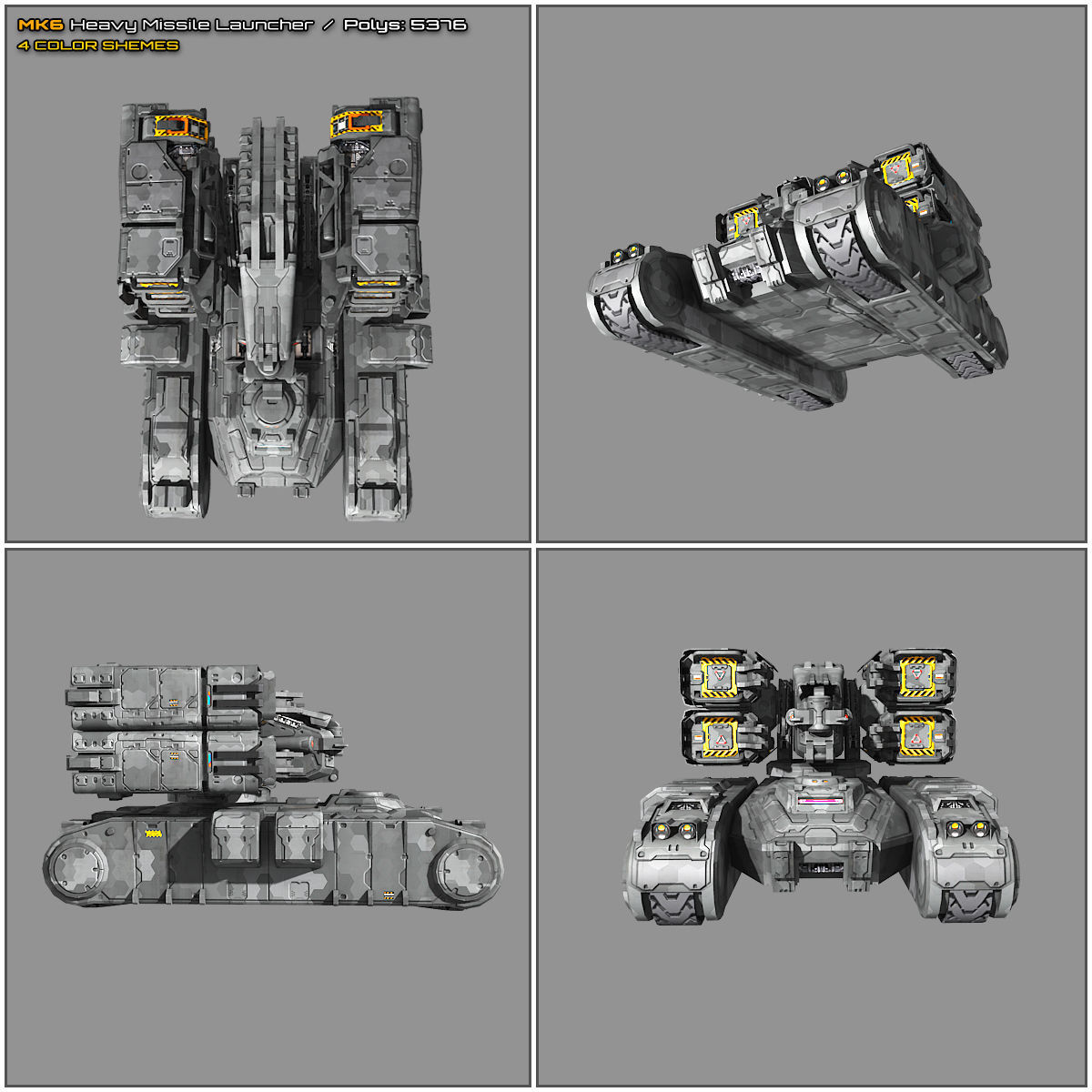 SF Missile Launcher MK6 Low-poly 3D model_3
