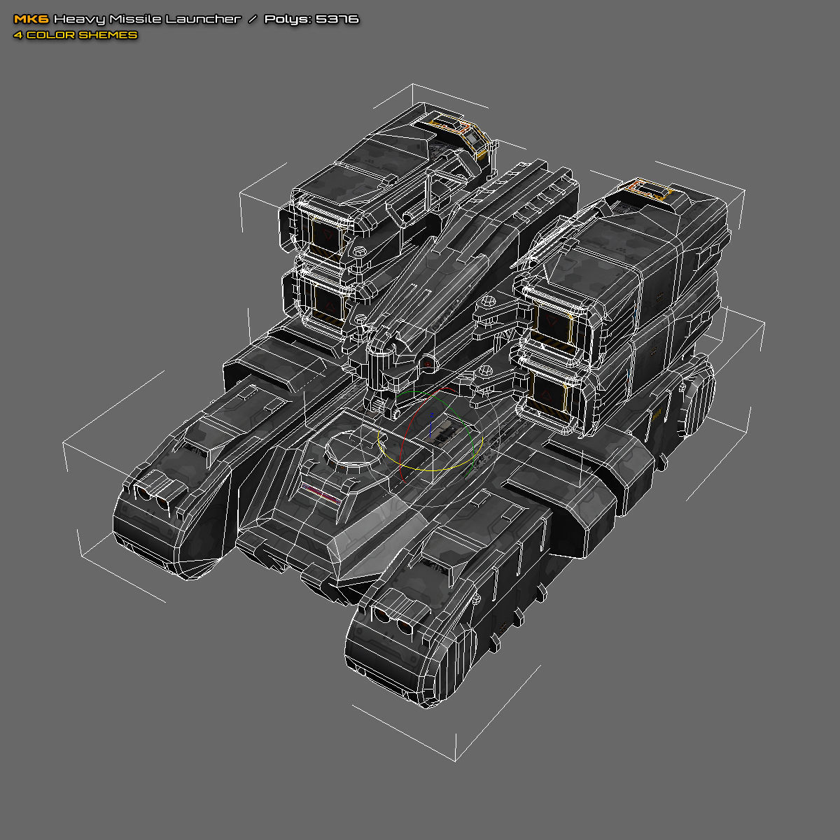 SF Missile Launcher MK6 Low-poly 3D model_5
