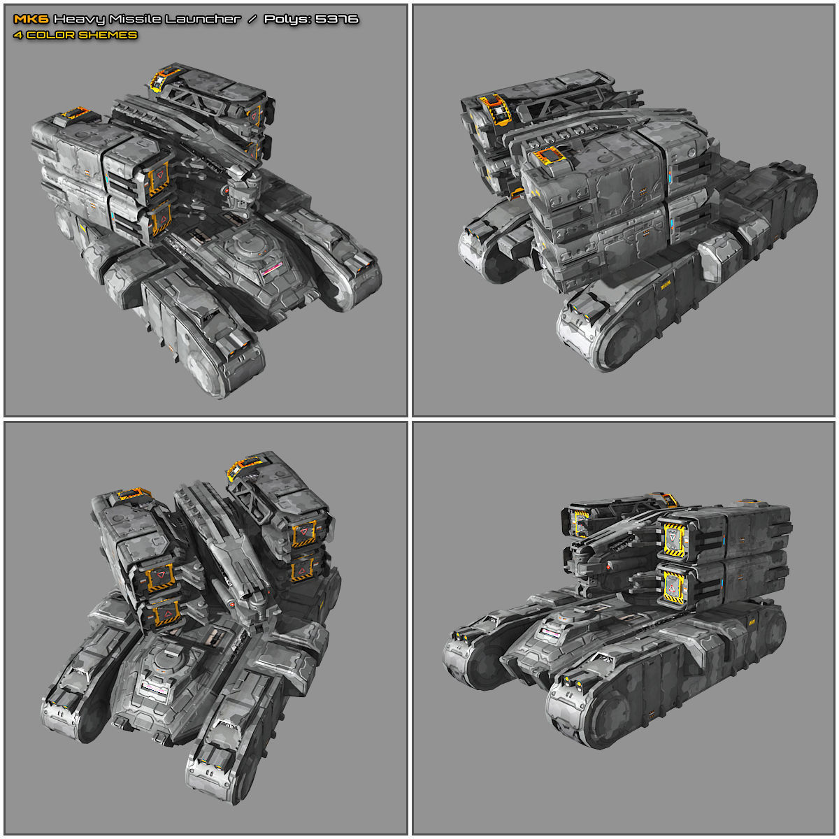 SF Missile Launcher MK6 Low-poly 3D model_2