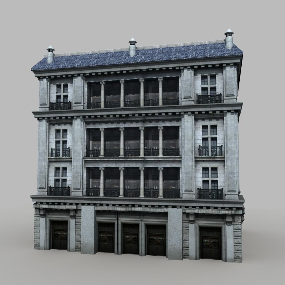 European Building 3D model_1